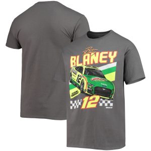 Men's Team Penske Charcoal Ryan Blaney Front Runner T-Shirt