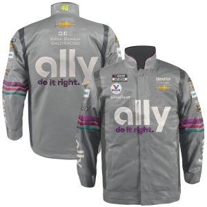 Men's Hendrick Motorsports Team Collection Gray Alex Bowman Ally Uniform Full-Snap Jacket