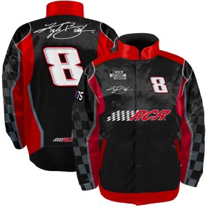 Men's Richard Childress Racing Team Collection Black/Red Kyle Busch Nylon Uniform Full-Snap Jacket
