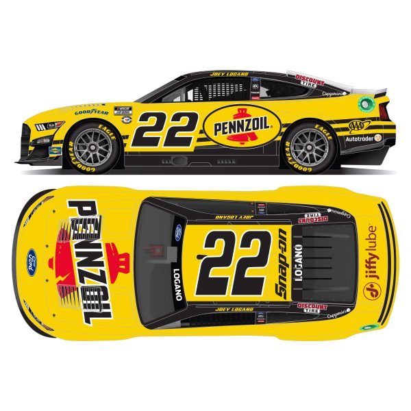 Action Racing Joey Logano 2023 #22 Shell-Pennzoil 1:24 Elite Die-Cast Ford Mustang