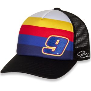 Men's Hendrick Motorsports Team Collection Black Chase Elliott Foam Trucker Snapback Adjustable Hat