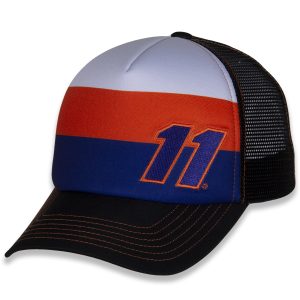 Men's Joe Gibbs Racing Team Collection Black Denny Hamlin Foam Trucker Snap Adjustable Hat