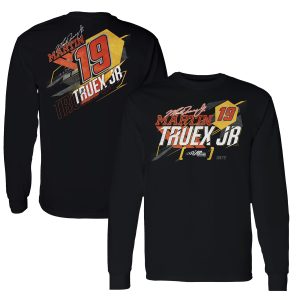 Men's Joe Gibbs Racing Team Collection Black Martin Truex Jr Splitter Long Sleeve T-Shirt