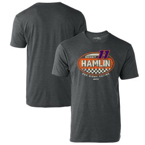Men's Joe Gibbs Racing Team Collection Heathered Charcoal Denny Hamlin Vintage Rookie T-Shirt