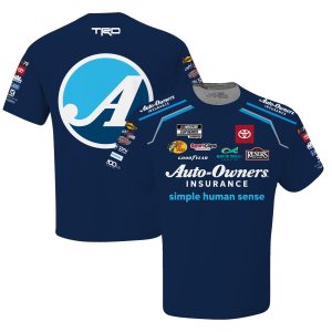 Men's Joe Gibbs Racing Team Collection Navy Martin Truex Jr Auto Owners Insurance Sublimated Uniform T-Shirt