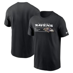 Men's Nike Black Baltimore Ravens Division Essential T-Shirt