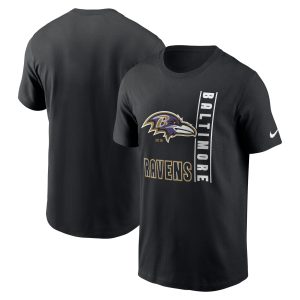 Men's Nike Black Baltimore Ravens Lockup Essential T-Shirt