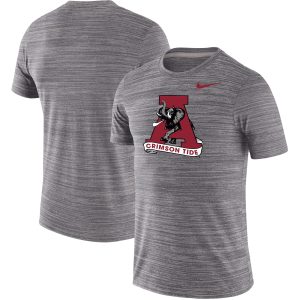 Men's Nike Charcoal Alabama Crimson Tide Big & Tall Historic Logo Velocity Performance T-Shirt