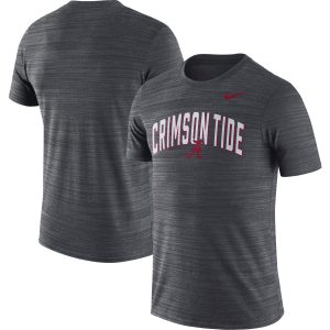 Men's Nike Heather Black Alabama Crimson Tide 2022 Game Day Sideline Velocity Performance T-Shirt