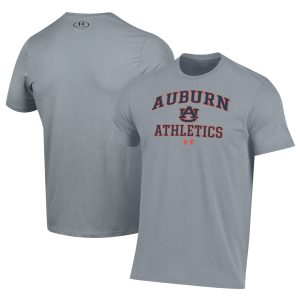 Men's Under Armour Gray Auburn Tigers Athletics Performance T-Shirt