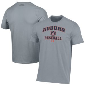 Men's Under Armour Gray Auburn Tigers Baseball Performance T-Shirt