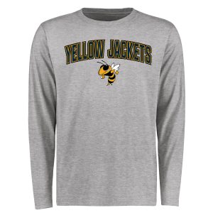 Men's Ash Georgia Tech Yellow Jackets Proud Mascot Long Sleeve T-Shirt