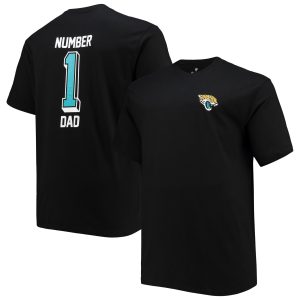 Men's Fanatics Branded Black Jacksonville Jaguars Big & Tall #1 Dad 2-Hit T-Shirt