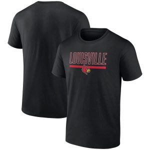 Men's Fanatics Branded Black Louisville Cardinals Classic Inline Team T-Shirt