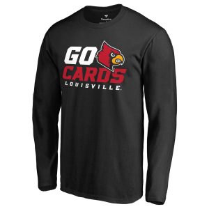 Men's Fanatics Branded Black Louisville Cardinals Hometown Collection Go Cards Long Sleeve T-Shirt