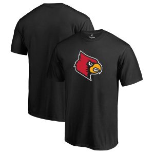 Men's Fanatics Branded Black Louisville Cardinals Primary Logo T-Shirt
