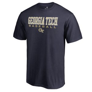 Men's Fanatics Branded Navy Georgia Tech Yellow Jackets True Sport Baseball T-Shirt