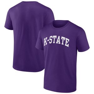 Men's Fanatics Branded Purple Kansas State Wildcats Basic Arch T-Shirt
