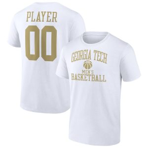 Men's Fanatics Branded White Georgia Tech Yellow Jackets Men's Basketball Pick-A-Player NIL Gameday Tradition T-Shirt
