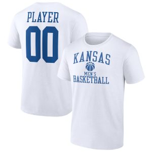 Men's Fanatics Branded White Kansas Jayhawks Men's Basketball Pick-A-Player NIL Gameday Tradition T-Shirt