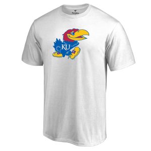 Men's Fanatics Branded White Kansas Jayhawks Primary Team Logo T-Shirt