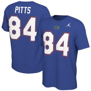 Men's Jordan Brand Kyle Pitts Royal Florida Gators Alumni Name & Number T-Shirt