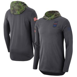 Men's Nike Anthracite Florida Gators Military Long Sleeve Hoodie T-Shirt