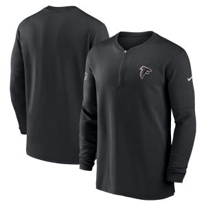 Men's Nike Black Atlanta Falcons 2023 Sideline Performance Long Sleeve Quarter-Zip Top