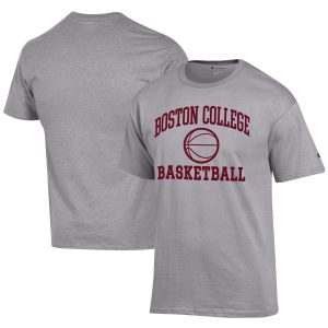 Men's Champion Gray Boston College Eagles Icon Logo Basketball Jersey T-Shirt