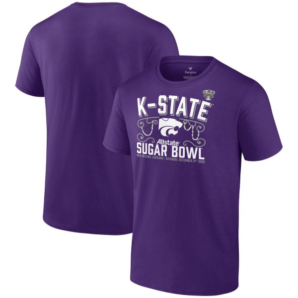 Men's Fanatics Branded Purple Kansas State Wildcats 2022 Sugar Bowl Gameday Stadium T-Shirt