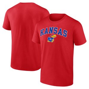 Men's Fanatics Branded Red Kansas Jayhawks Campus T-Shirt