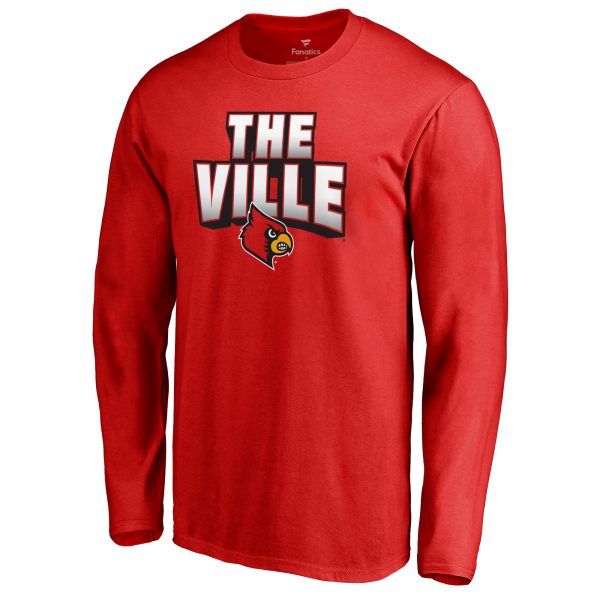 Men's Fanatics Branded Red Louisville Cardinals Hometown Collection Long Sleeve T-Shirt