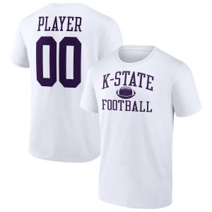 Men's Fanatics Branded White Kansas State Wildcats Football Pick-A-Player NIL Gameday Tradition T-Shirt