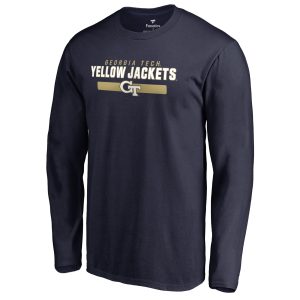 Men's Navy Georgia Tech Yellow Jackets Team Strong Long Sleeve T-Shirt