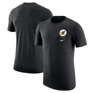 Men's Nike Black Iowa Hawkeyes Retro Tri-Blend T-Shirt