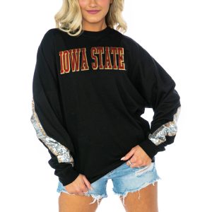 Women's Gameday Couture Black Iowa State Cyclones Guess Who's Back Long Sleeve T-Shirt