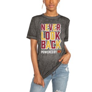 Women's Gameday Couture Charcoal Iowa State Cyclones PoweredBy Never Look Back Acid Wash T-Shirt