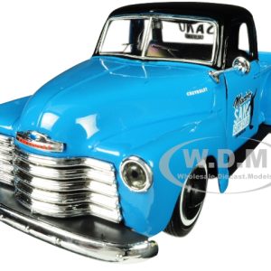1950 Chevrolet 3100 Pickup Truck Blue with Black Top Madero Sano Surf Club Outlaws 1/25 Diecast Model Car by Maisto